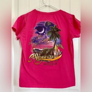 Jimmy Buffett’s Margaritaville Women’s Pink Cotton Tshirt Myrtle Beach. VGUC